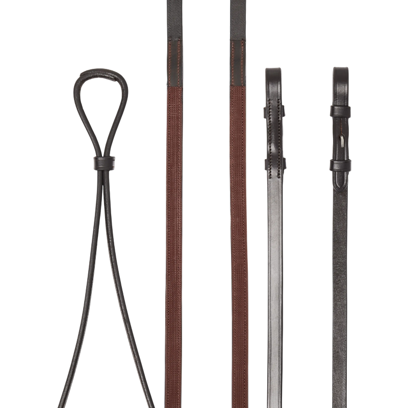 Lemieux - Rênes doublées Hunter havane/ argent | - Ohlala