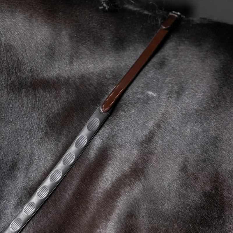 Lemieux - Rênes Magna Grip havane/ laiton | - Ohlala