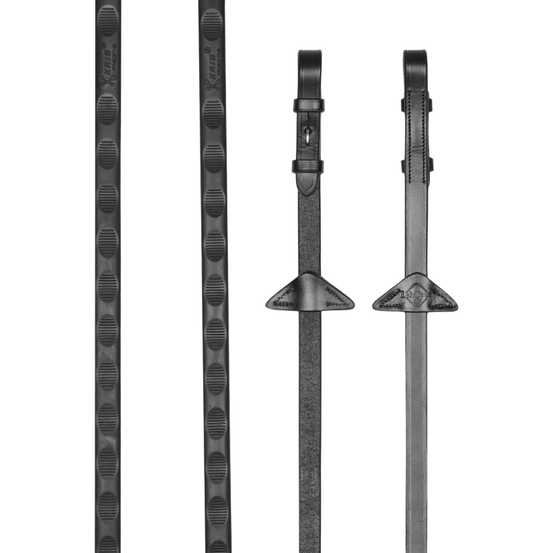 Lemieux - Rênes Magna Grip noir/ argent | - Ohlala