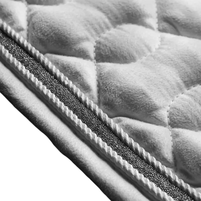 Lemieux - Tapis de dressage Crystal Suede Square blanc | - Ohlala