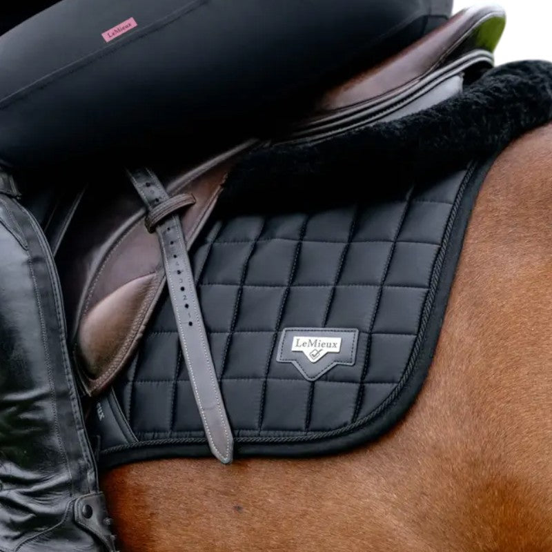 Lemieux - Tapis de selle Square Classic Close Loire noir | - Ohlala