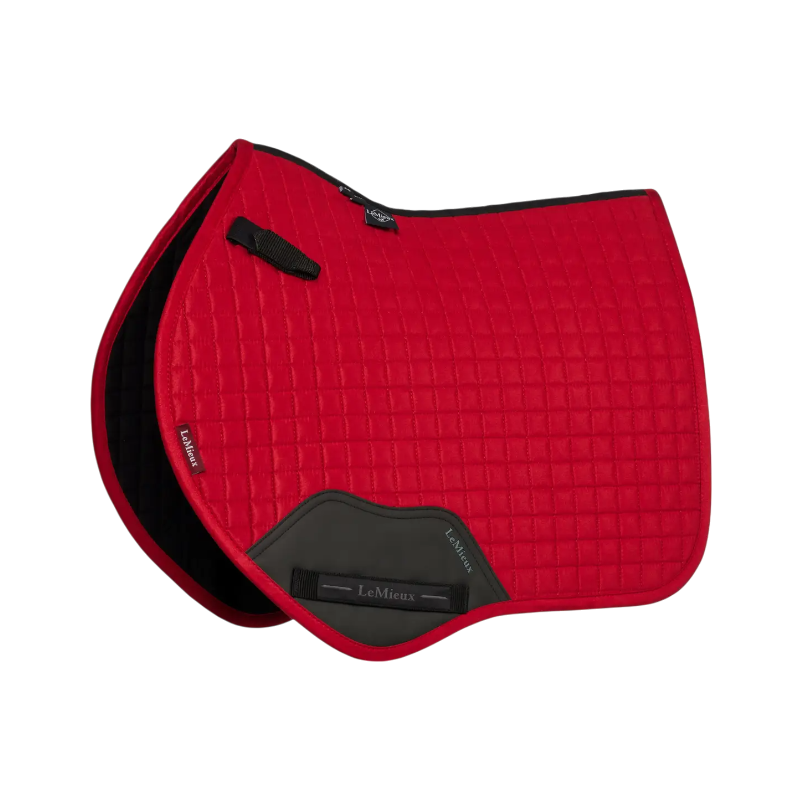 Lemieux - Tapis de selle Square Close Contact Suede Mini chili | - Ohlala