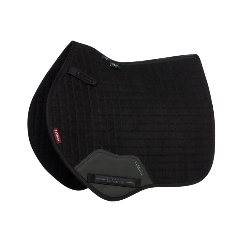 Lemieux - Tapis de selle Square Close Contact Suede Mini noir | - Ohlala