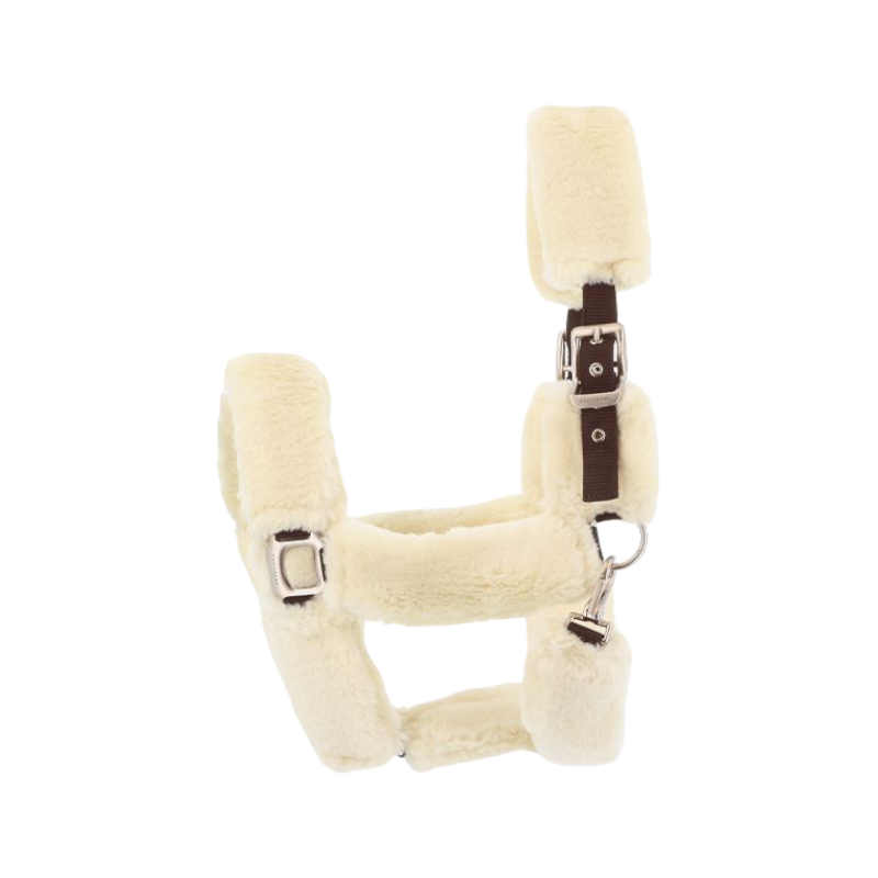 Equithème - Licol de transport Teddy marron/ écru | - Ohlala