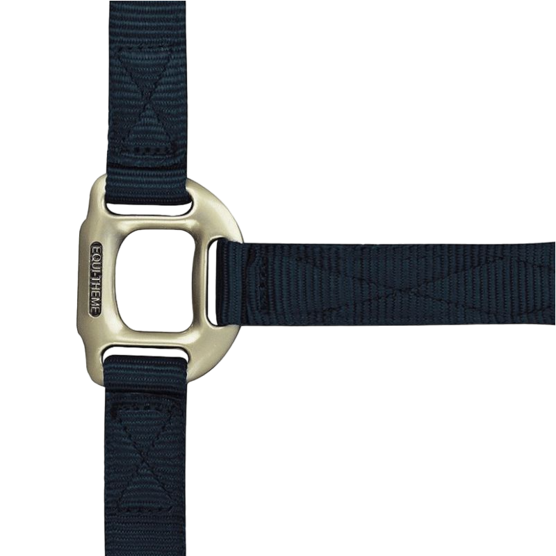 Equithème - Licol en nylon noir | - Ohlala
