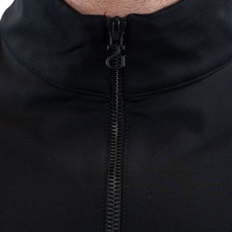 SG - Polo à manches longues homme Minka noir | - Ohlala