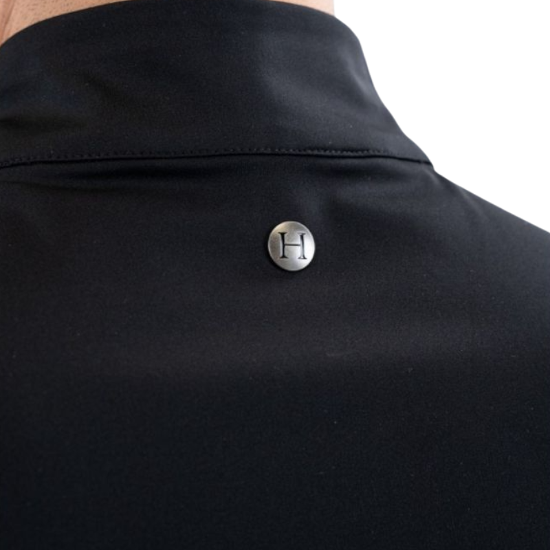 SG - Polo à manches longues homme Minka noir | - Ohlala