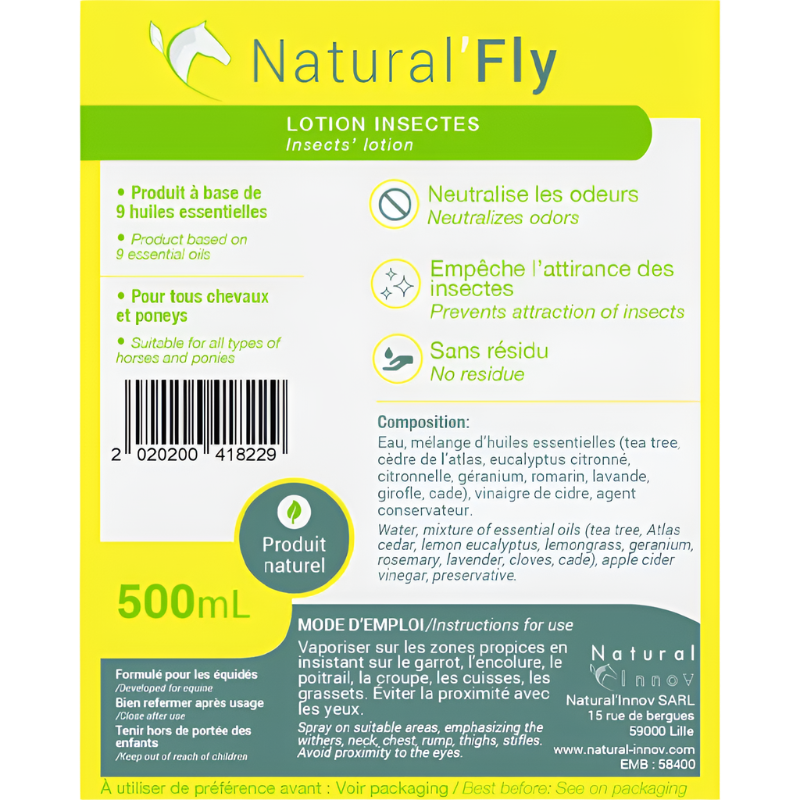 Natural' Innov - Spray anti-insectes Natural'Fly | - Ohlala