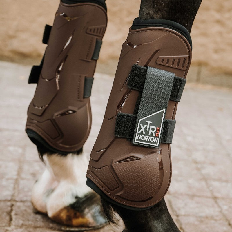 Norton - Guêtres ouvertes XTR Flex Velcro marron | - Ohlala