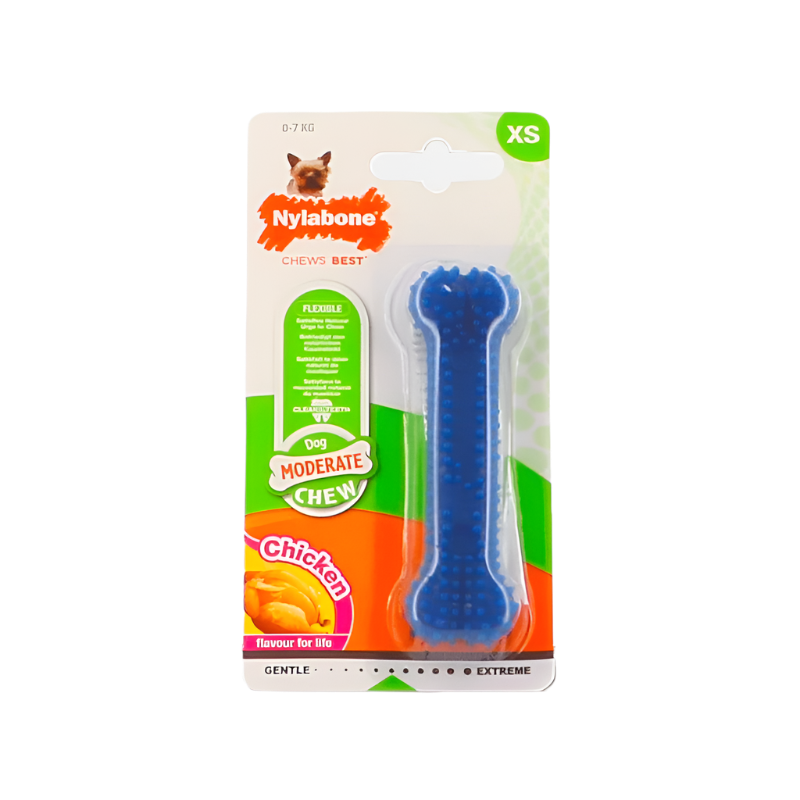 Nylabone - Os à mâcher pour chien moderate dental chew Chicken | - Ohlala