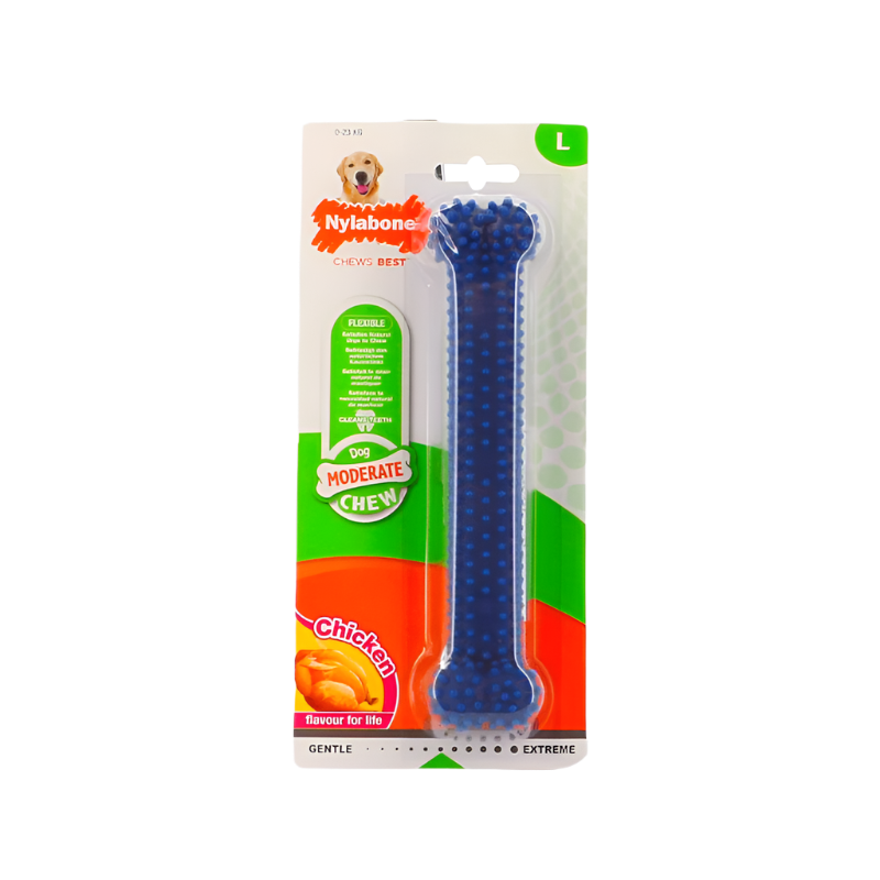 Nylabone - Os à mâcher pour chien moderate dental chew Chicken | - Ohlala