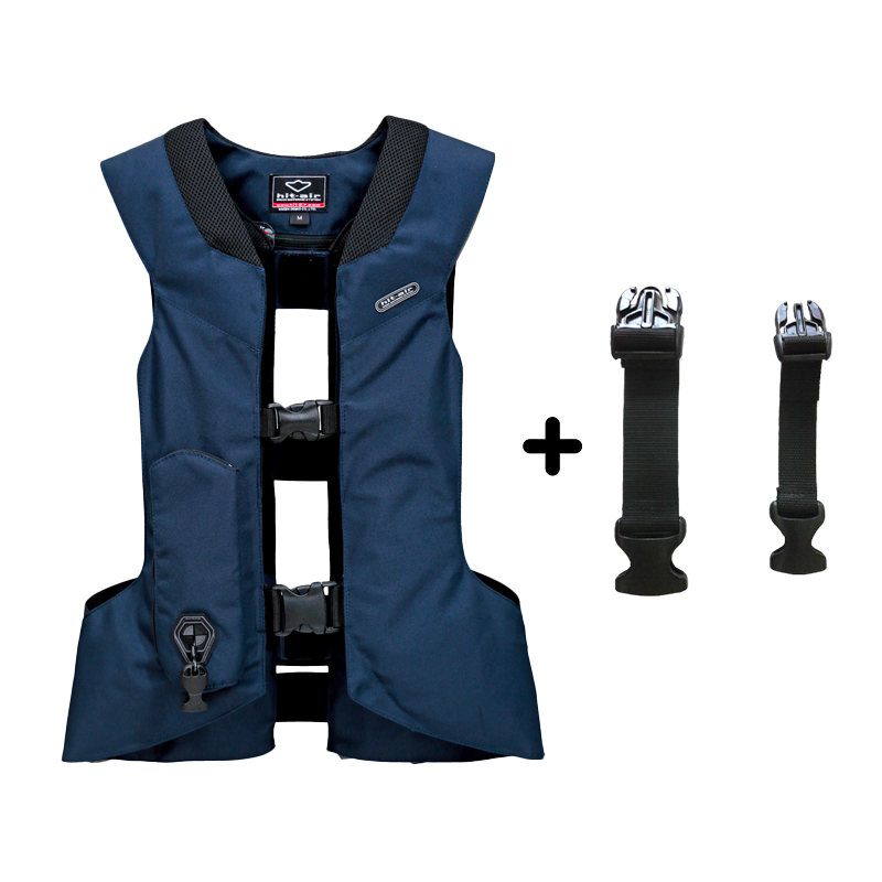 Hit Air - Pack Gilet airbag Léger 2 marine + rallonges | - Ohlala