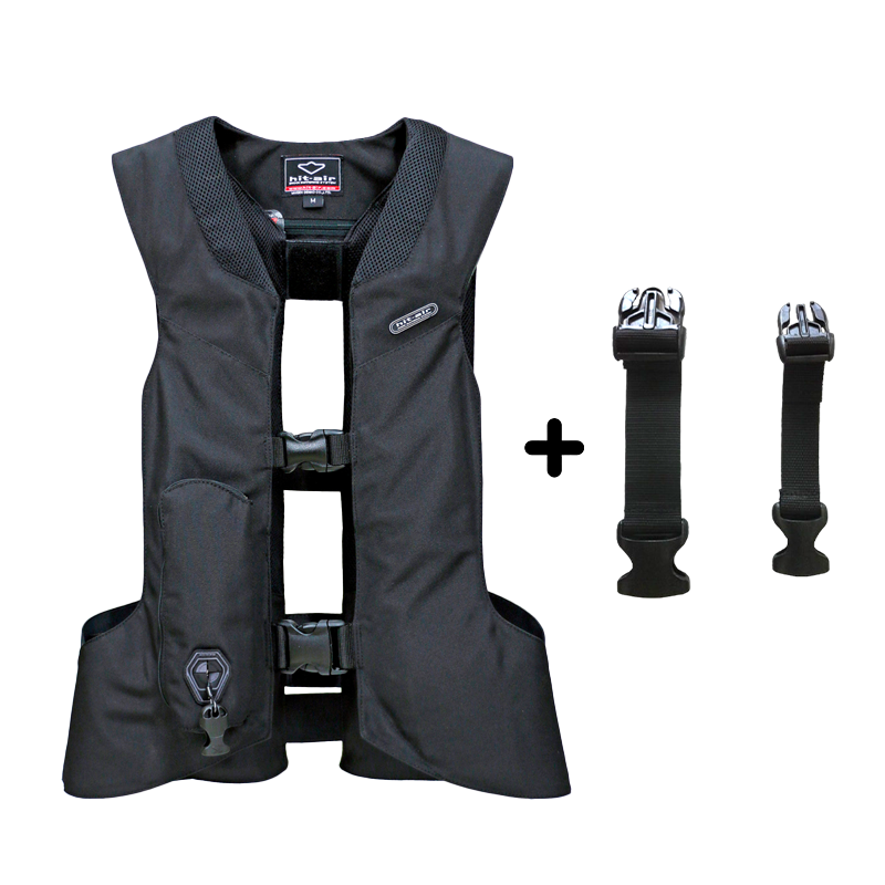 Hit Air - Pack Gilet airbag Léger 2 noir + rallonges | - Ohlala