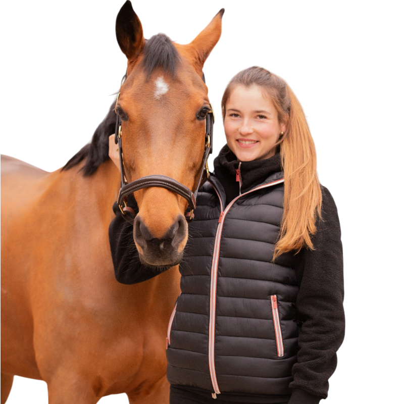 Paddock Sports - Doudoune sans manches mixte Macaron noir | - Ohlala