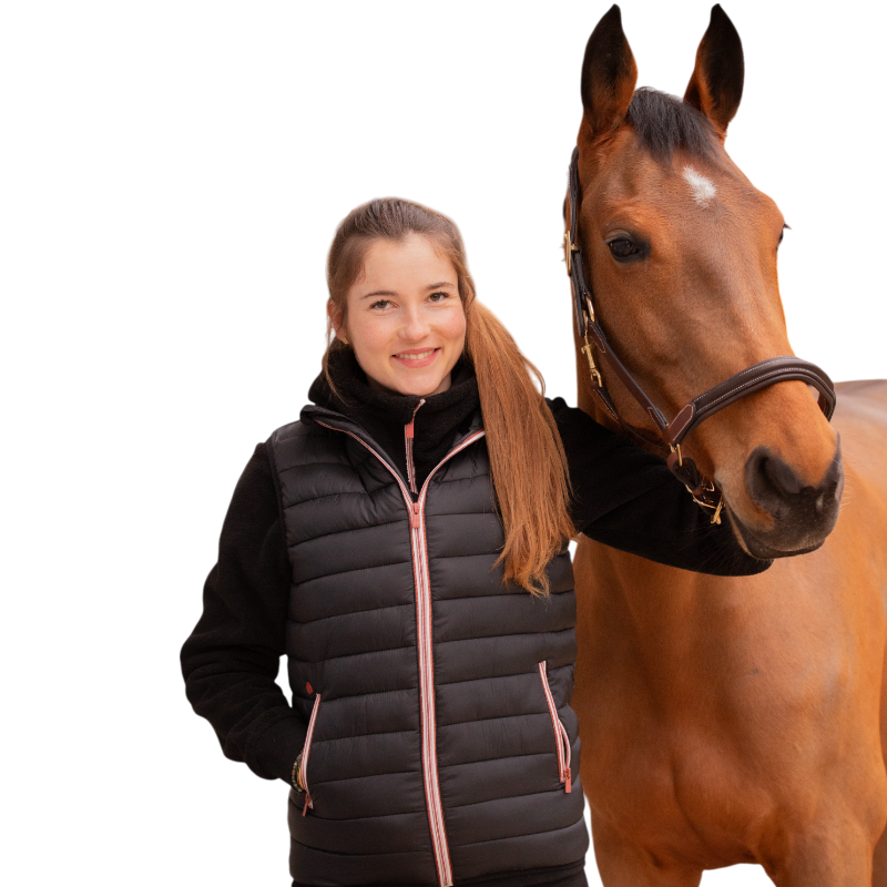 Paddock Sports - Doudoune sans manches mixte Macaron noir | - Ohlala