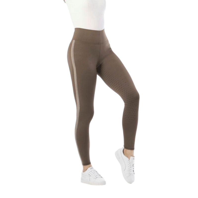 Equithème - Legging d'équitation femme Violette taupe | - Ohlala