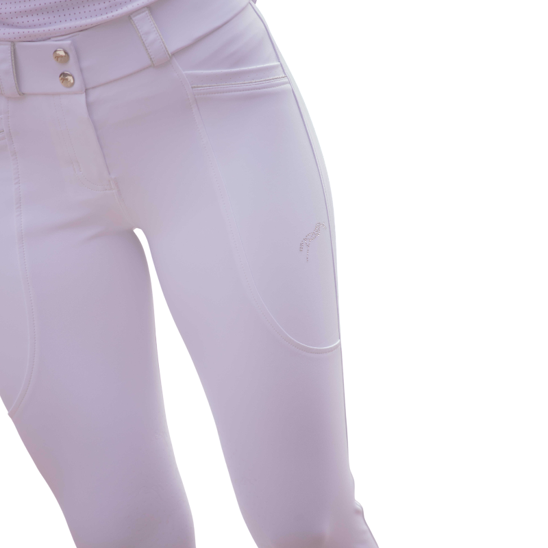 Pénélope - Pantalon d'équitation femme Sybille blanc | - Ohlala