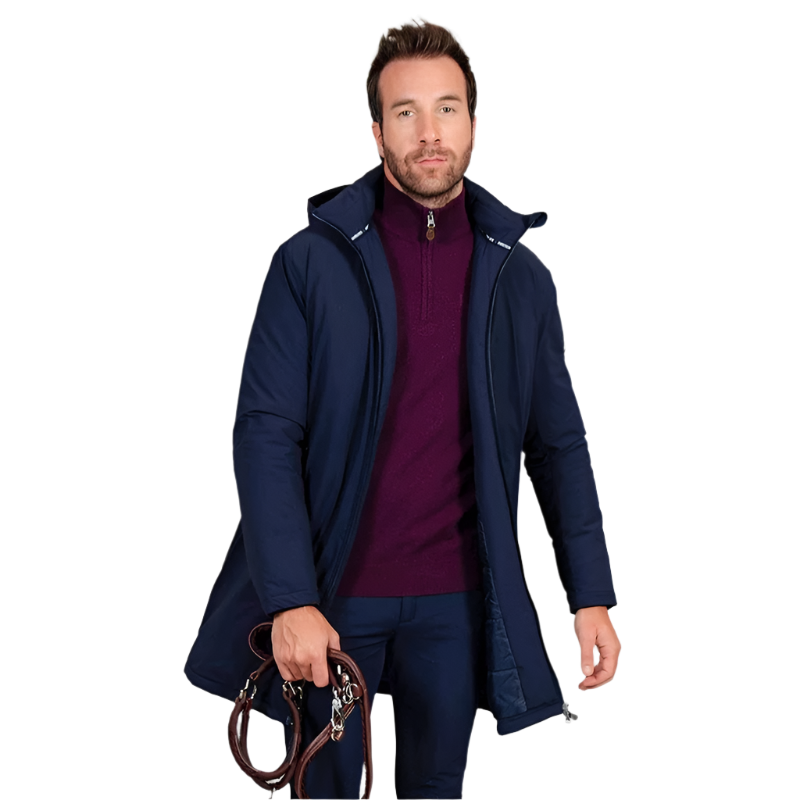 Harcour - Parka longue homme Robertol marine | - Ohlala