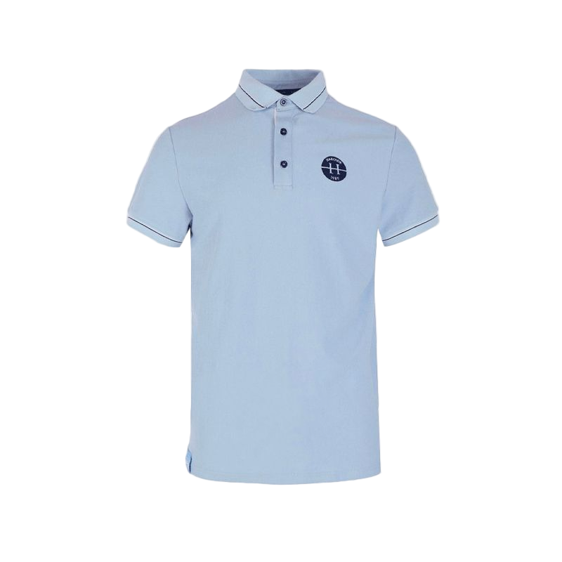 Harcour - Men's short-sleeved polo shirt Pampelonne blue