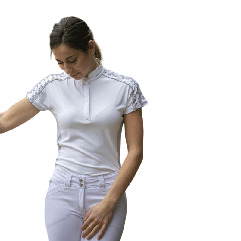 Pénélope - Polo manches courtes Anaïs blanc | - Ohlala