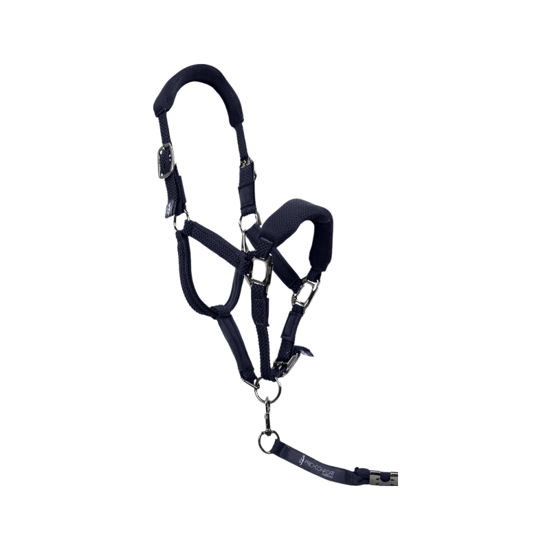 Pro Confort - Ensemble licol ergonomique et longe Dorai en mesh marine | - Ohlala