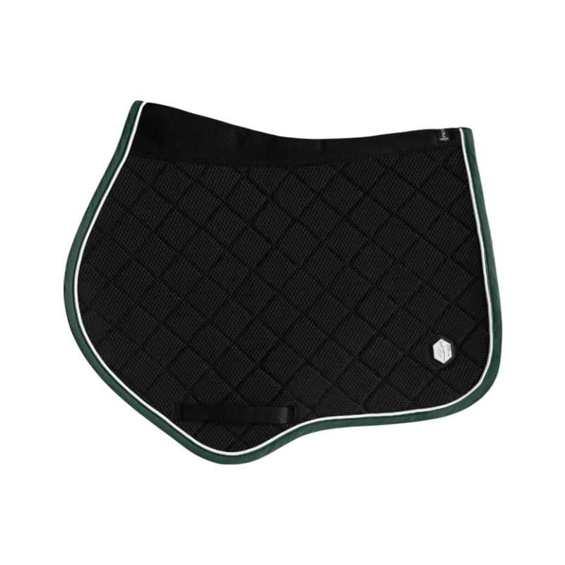 Pro Confort - Tapis de selle Dynamix 3D mesh velours noir/ jungle green | - Ohlala