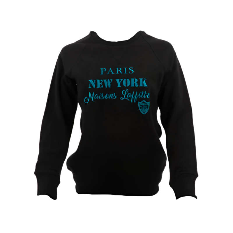 Paddock Sports - Sweat manches longues noir/ émeraude | - Ohlala