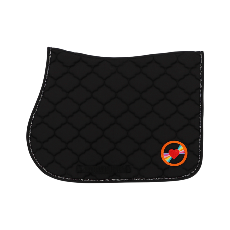 Riding World - Tapis de selle édition anniversaire Rope noir logo OHLALA | - Ohlala