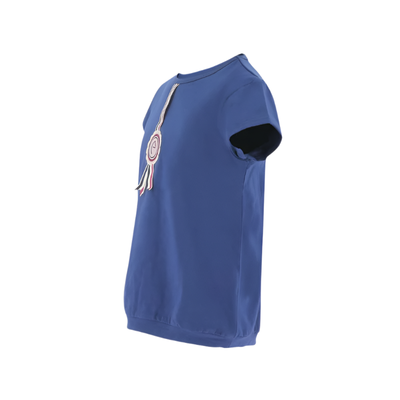 Equithème - T-shirt manches courtes fille Janice marine | - Ohlala