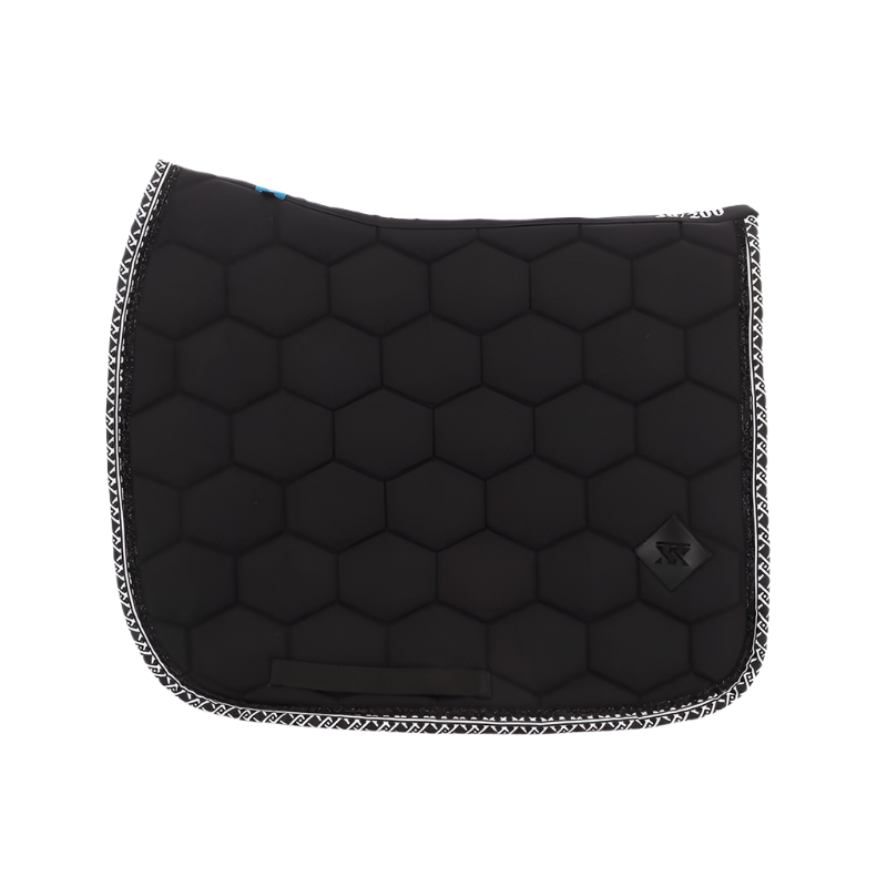 Oxxer - Tapis de dressage Monogramme noir/ noir | - Ohlala