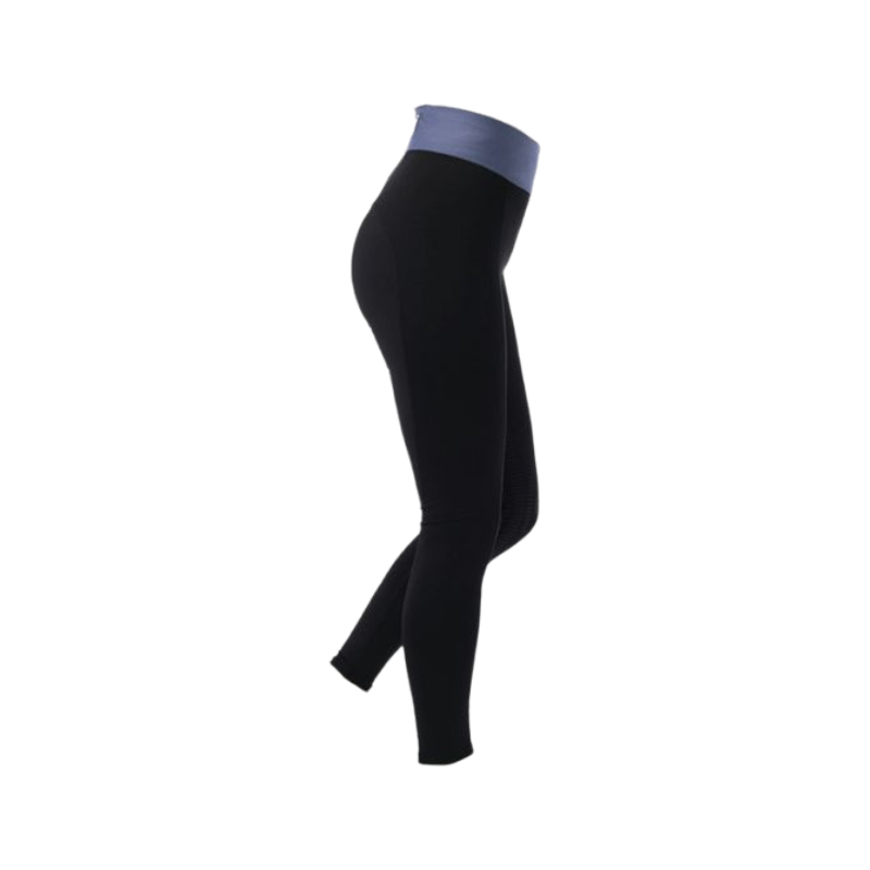 Equithème - Legging d'équitation femme Tea noir/ jean | - Ohlala