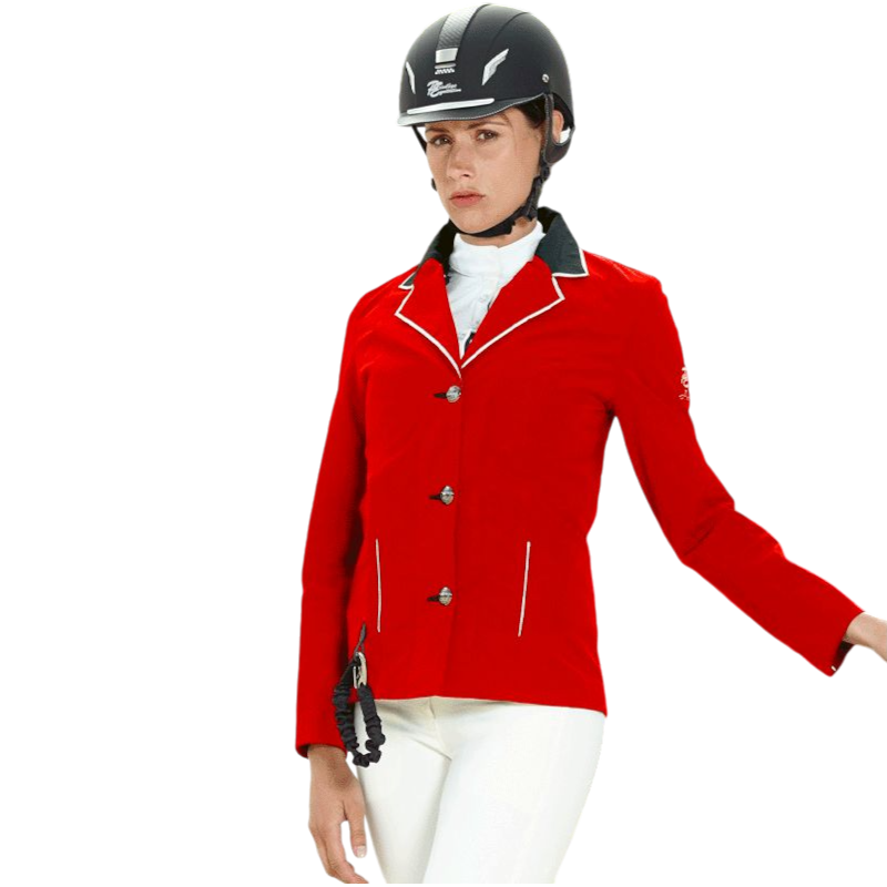 Privilège Equitation - Veste Airsafe concours dame rouge | - Ohlala