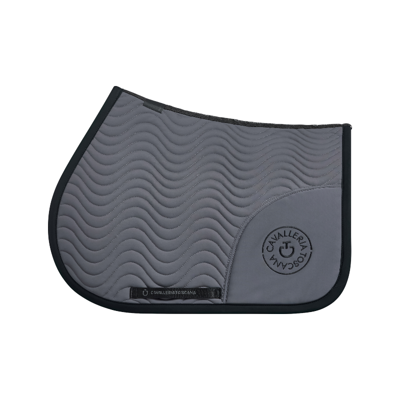 Cavalleria Toscana - Tapis de selle Double Orbit Wave Quilted gris anthracite | - Ohlala