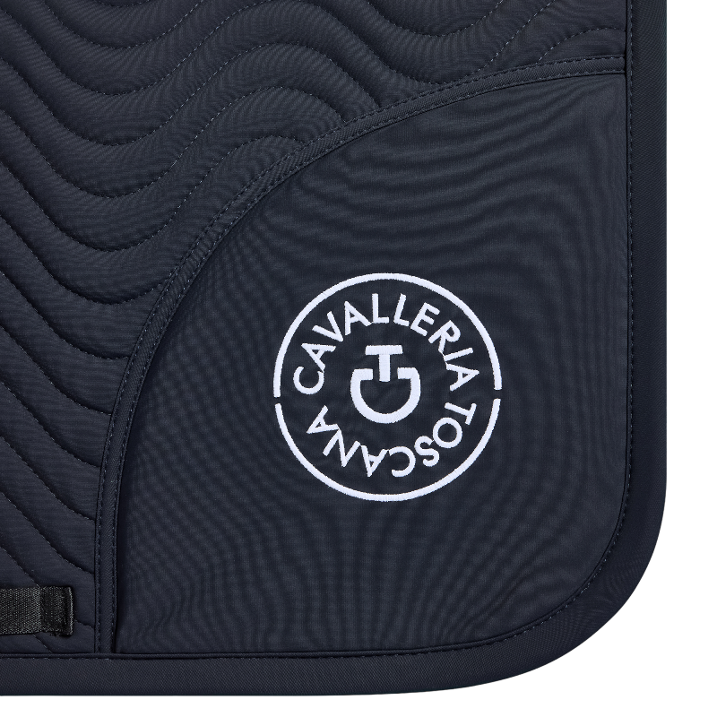 Cavalleria Toscana - Tapis de dressage Double Orbit Wave Quilted marine | - Ohlala