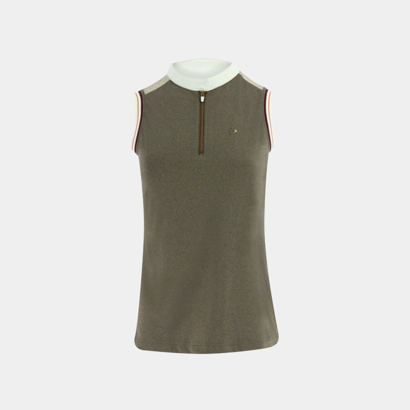 Equithème - Polo de concours Smoff sans manches gris fer | - Ohlala