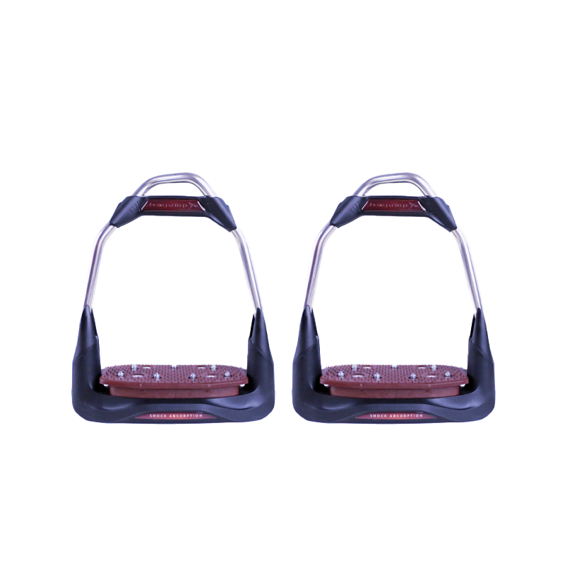 Freejump - Étriers Air's choco plancher plat / oeil orienté / noir / noir | - Ohlala