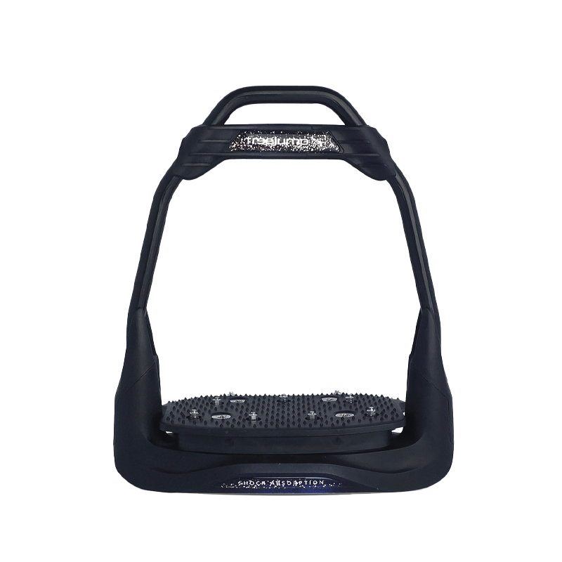 Freejump - Étriers Air's Full black plancher plat / oeil droit / silver Dressage édition | - Ohlala