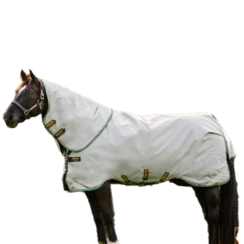 Horseware - Couverture d'extérieur Rambo Duo Bundle gris/ or/ marine 100g avec doublures incluses 300g + 100g | - Ohlala