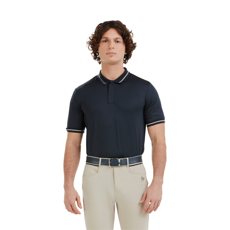Horse Pilot - Polo homme manches courtes Atlas blue graphite | - Ohlala