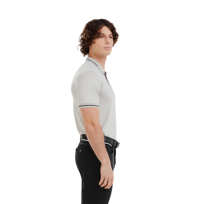 Horse Pilot - Polo homme manches courtes Atlas wind grey | - Ohlala