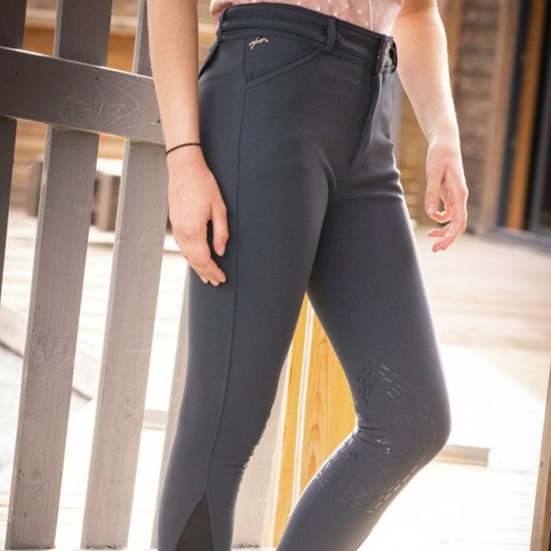 Pénélope Store - Pantalon d'équitation femme point sellier gris foncé | - Ohlala