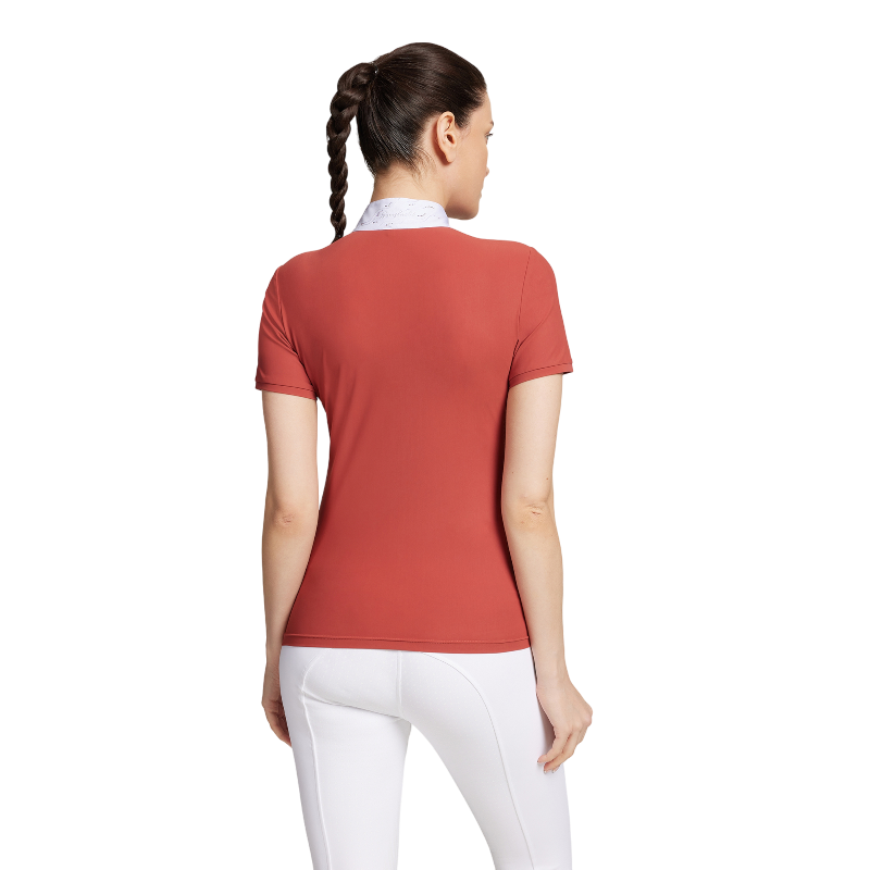 Samshield - Chemise manches courtes femme Julia Intarsia marsala | - Ohlala