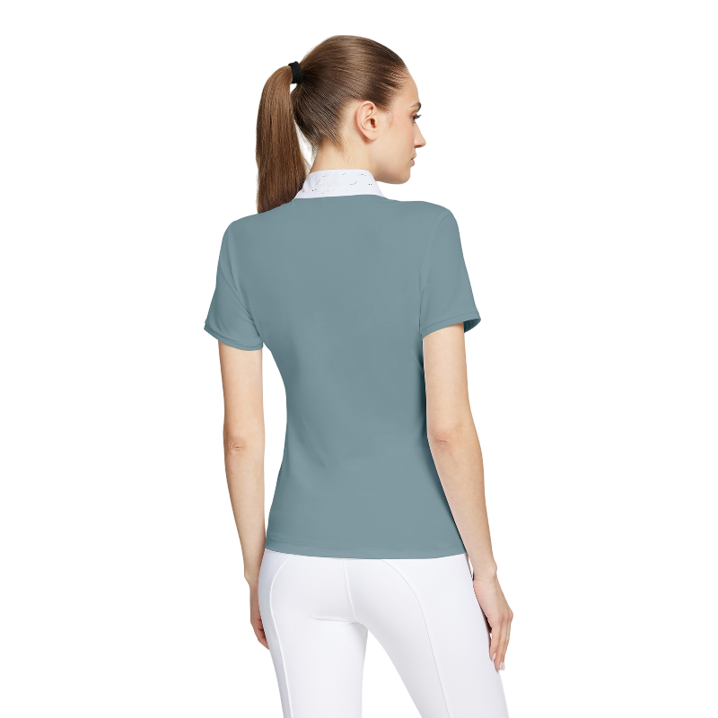 Samshield - Chemise manches courtes femme Julia Intarsia stormy sea | - Ohlala