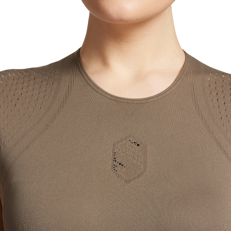 Samshield - T-shirt manches courtes femme Luana Seamless kaki | - Ohlala