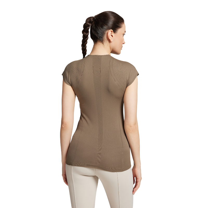 Samshield - T-shirt manches courtes femme Luana Seamless kaki | - Ohlala
