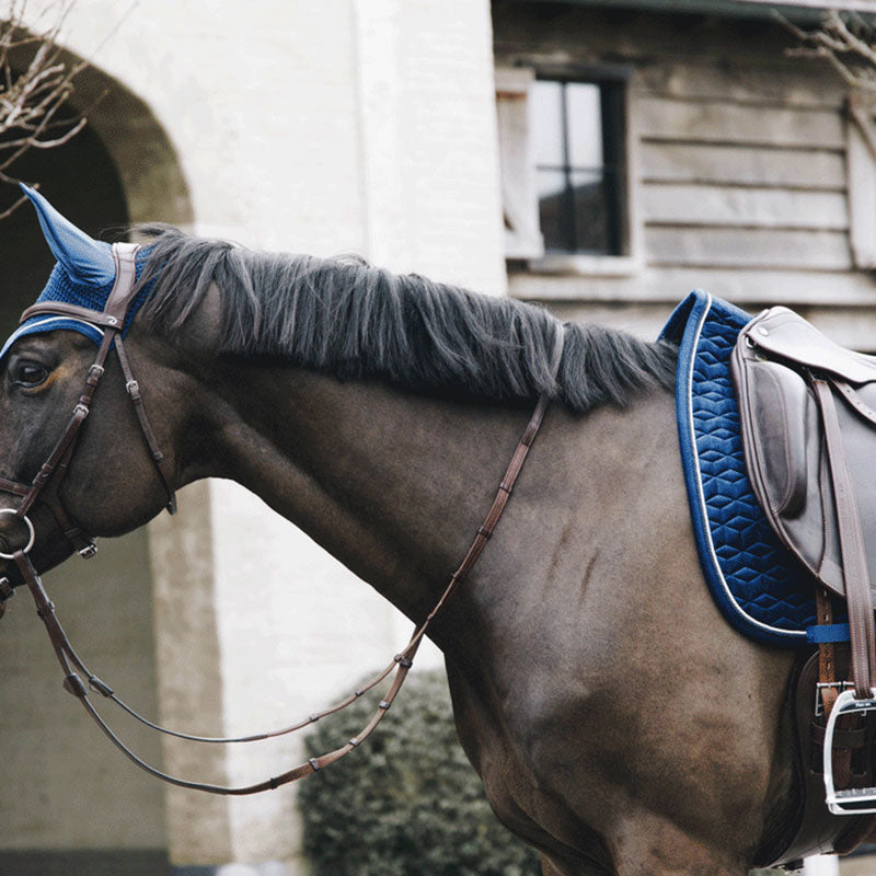 Kentucky Horsewear - Tapis de dressage Basic Velvet marine | - Ohlala