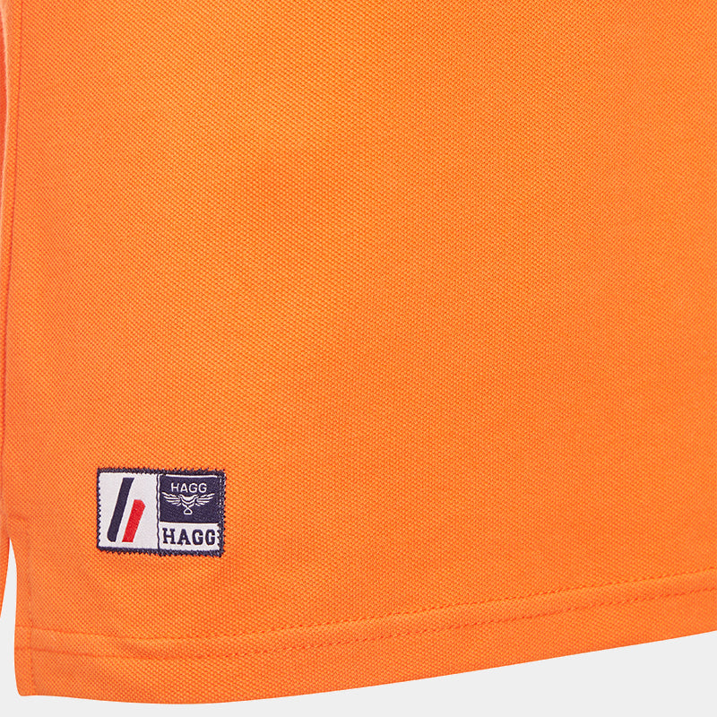 Hagg - Polo manches courtes homme orange/ bleu roi | - Ohlala