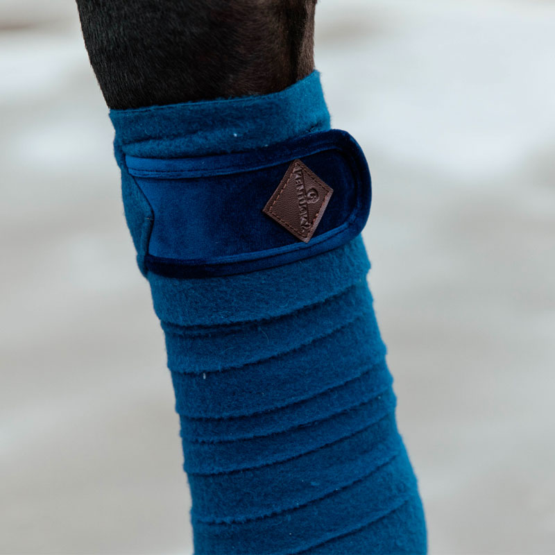 Kentucky Horsewear - Bandes de polo Basic Velvet marine (x4) | - Ohlala