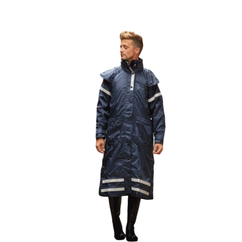 Equithème - Veste de pluie longue Ridercoat marine