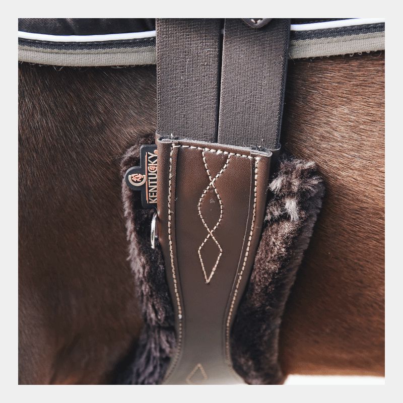 Kentucky Horsewear - Mouton amovible sangle anatomique marron | - Ohlala